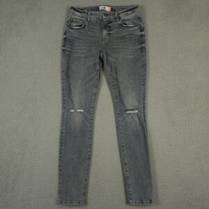 CAbi Jeans Womens 4 Washed Gray High Rise Skinny Distressed Busted Knees Denim